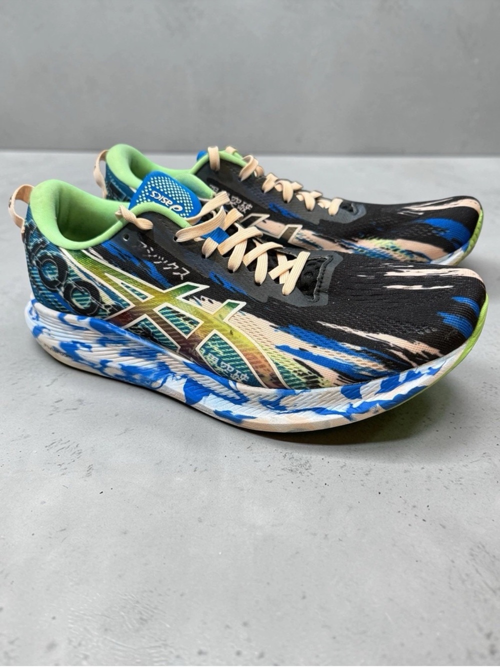 Women's Asics Noosa Tri 13 Color Injection Pack Blue Mint Black Sz. 10 Clean